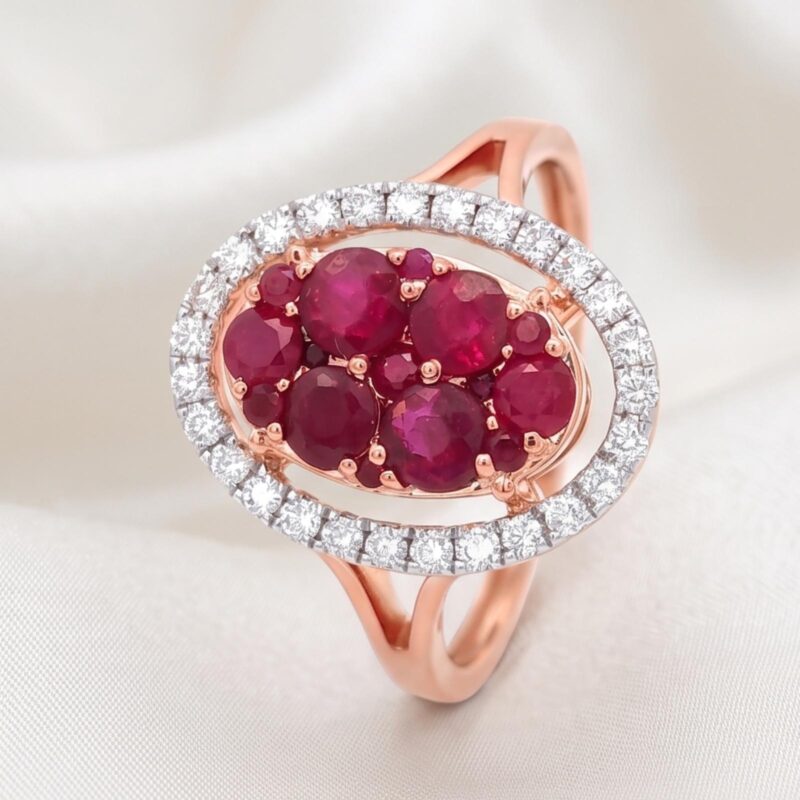 A Symbol of Love Natural Ruby & Diamond Ring in 18K Gold
