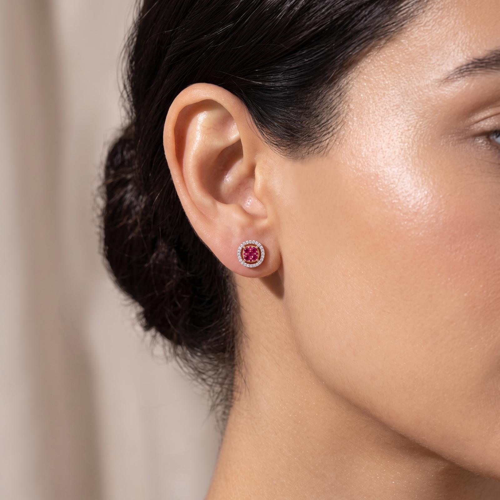 Natural Ruby & Diamond Jewellery Set in 18K Gold | Bafleh Jewellery - Image 6