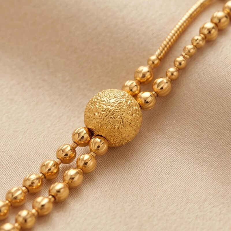 Alternative view of Exclusive Designer 22K Yellow Gold Lightweight Necklace Range at Bafleh Jewellery