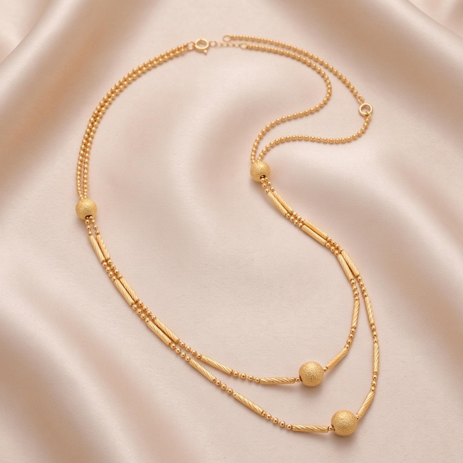 Pure Brilliance in 22K Yellow Gold: A Lightweight Necklace Crafted for Everyday Luxury - Image 5