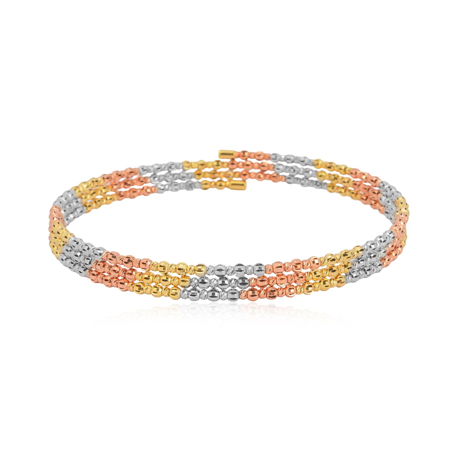 Elevate Your Elegance with the Stunning Spring Bangle Featuring Beats Design in 18K Gold Exclusively at Bafleh Jewellery - Image 6