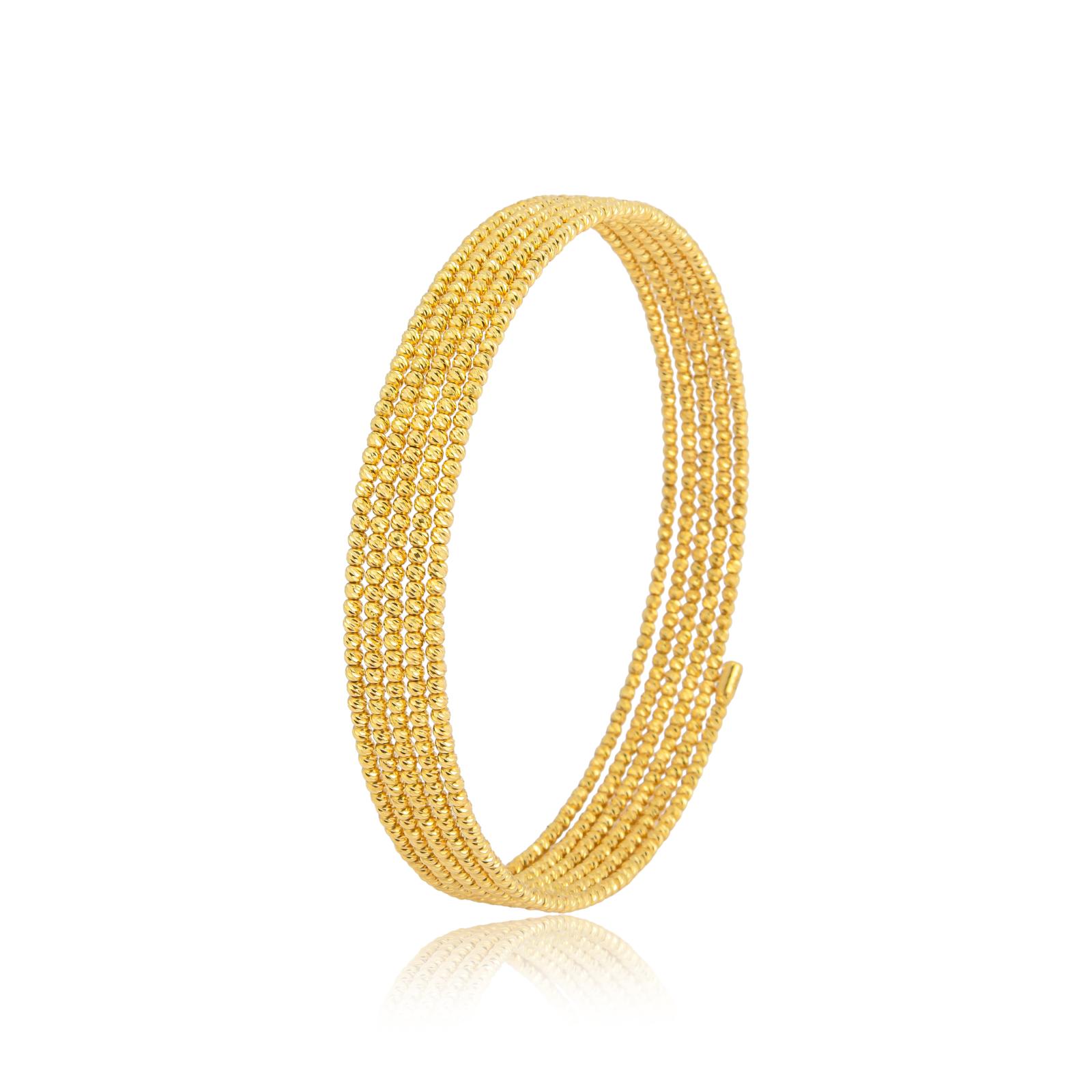 Where Timeless Beauty Meets Modern Simplicity Lightweight 18K Gold Bangle Available Only at Bafleh Jewellery - Image 3