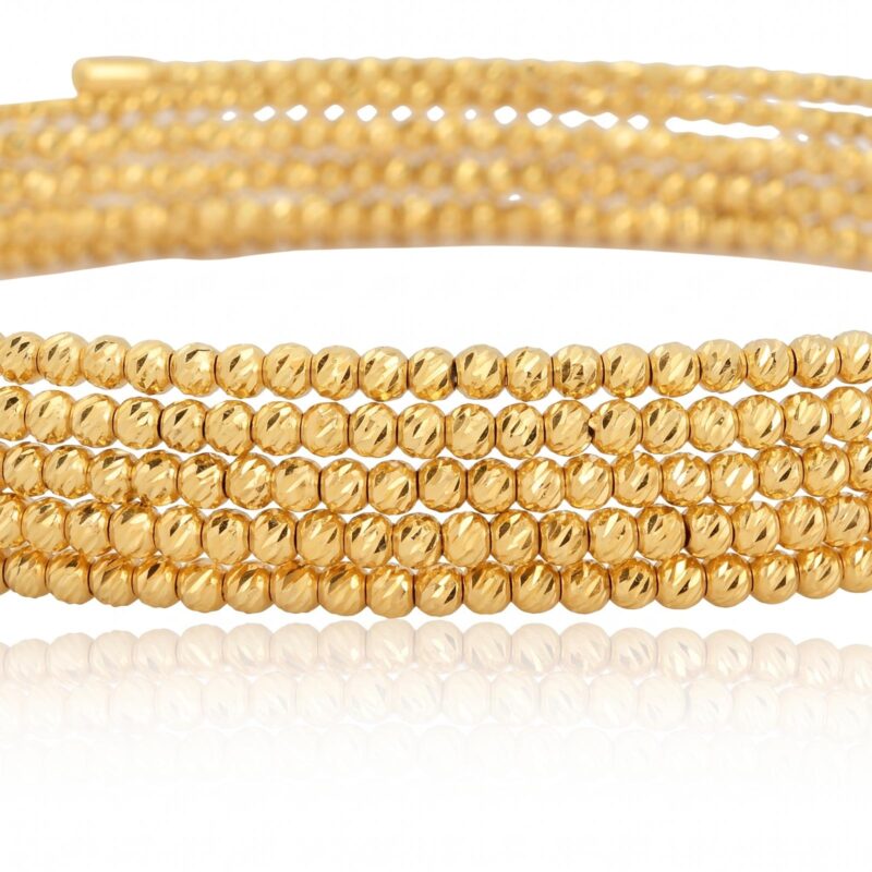 Alternative view of Where Timeless Beauty Meets Modern Simplicity Lightweight 18K Gold Bangle Available Only at Bafleh Jewellery