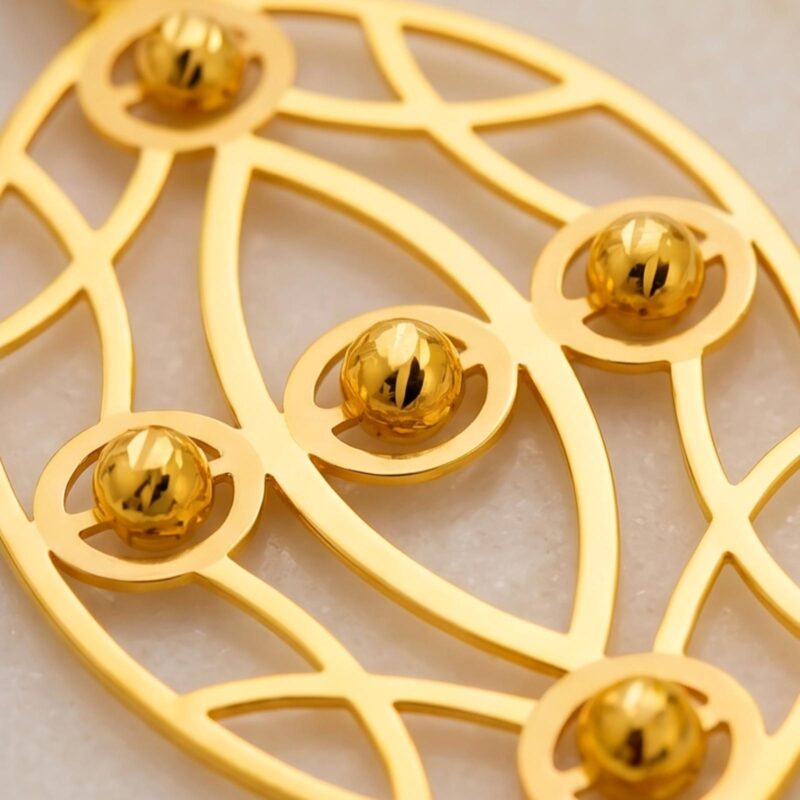 Alternative view of Discover the Beauty of Pure 21K Gold Pendant Sets