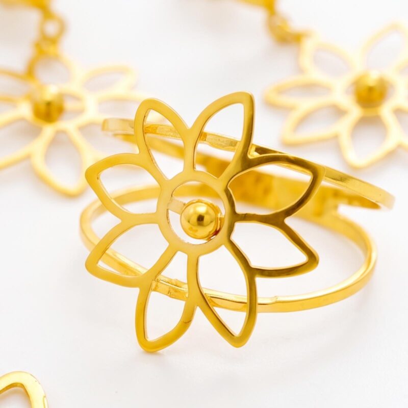Alternative view of Exclusive 21K Gold Pendant Set Designed to Impress by Bafleh Jewellery