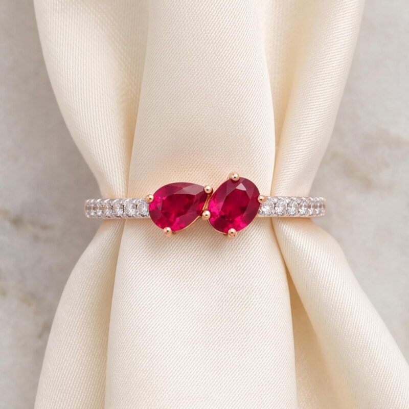Elegance in Every Detail Natural Ruby Diamond Ring