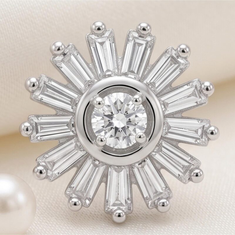 Alternative view of 18K Gold Diamond Stud Earrings with Timeless Elegance and Brilliant Natural Diamond Craftsmanship from Bafleh Jewellery