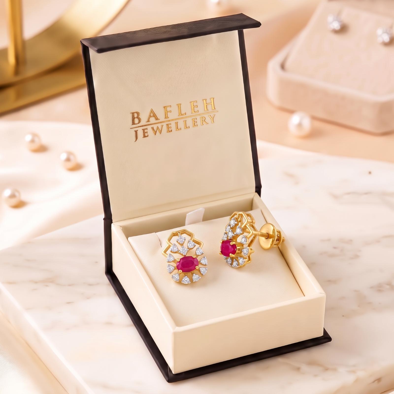 18K Gold & Natural Diamond Earrings for Everyday Luxury - Image 6