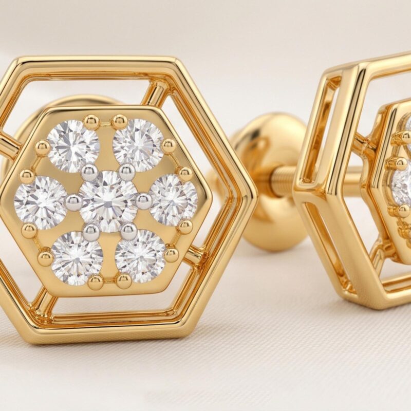 Alternative view of 18K Gold Earrings from Bafleh Jewellery