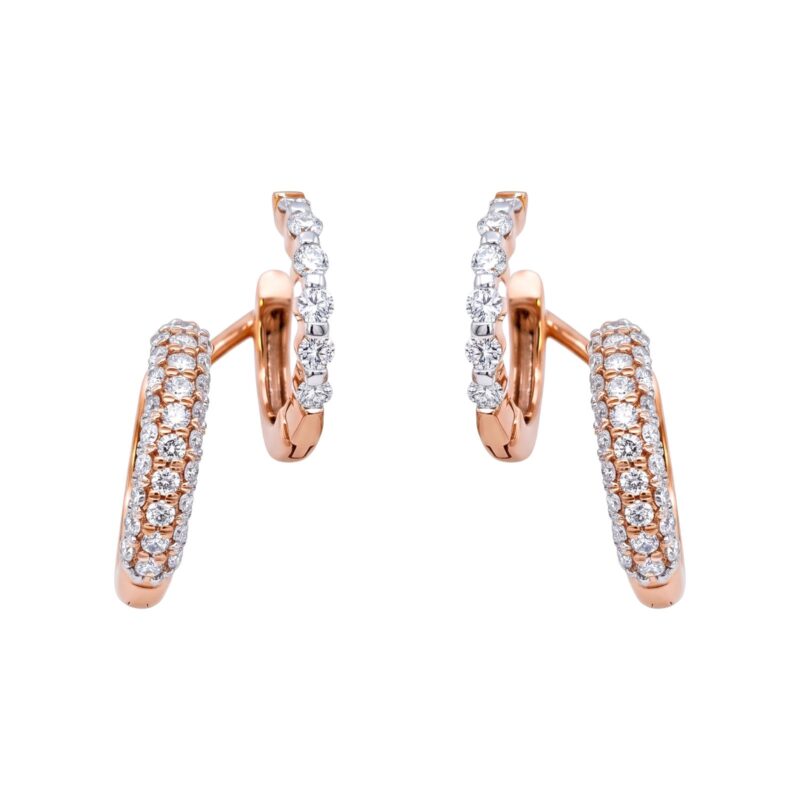 Alternative view of 14K Gold & Diamond Earrings from Bafleh Jewellery