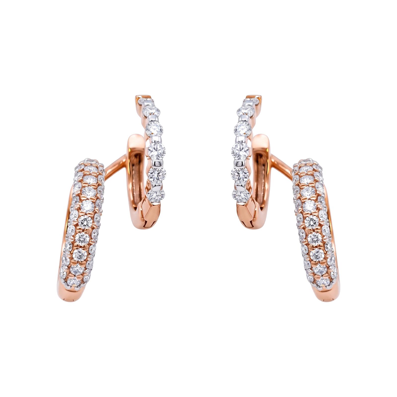 14K Gold & Diamond Earrings from Bafleh Jewellery - Image 2