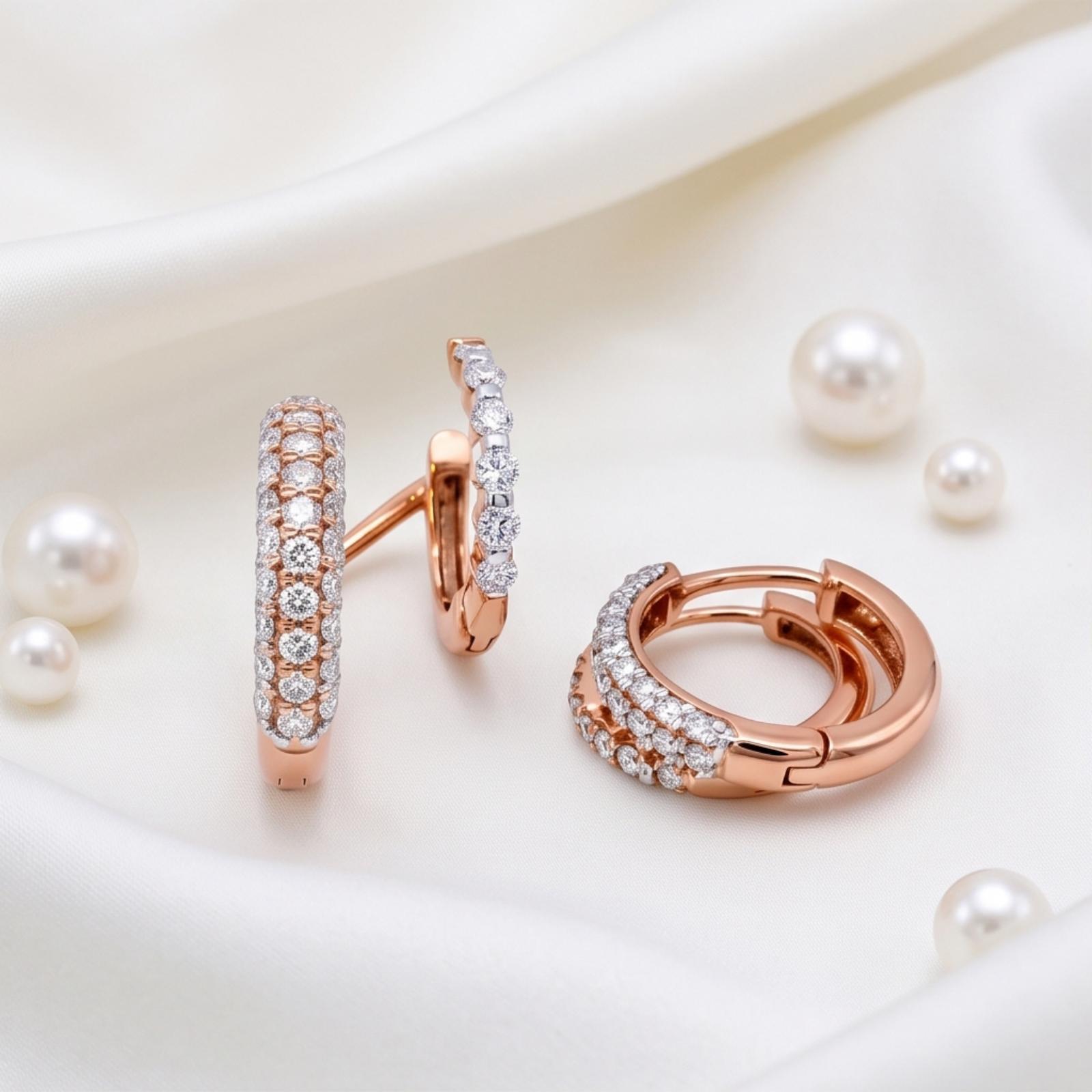 14K Gold & Diamond Earrings from Bafleh Jewellery - Image 4