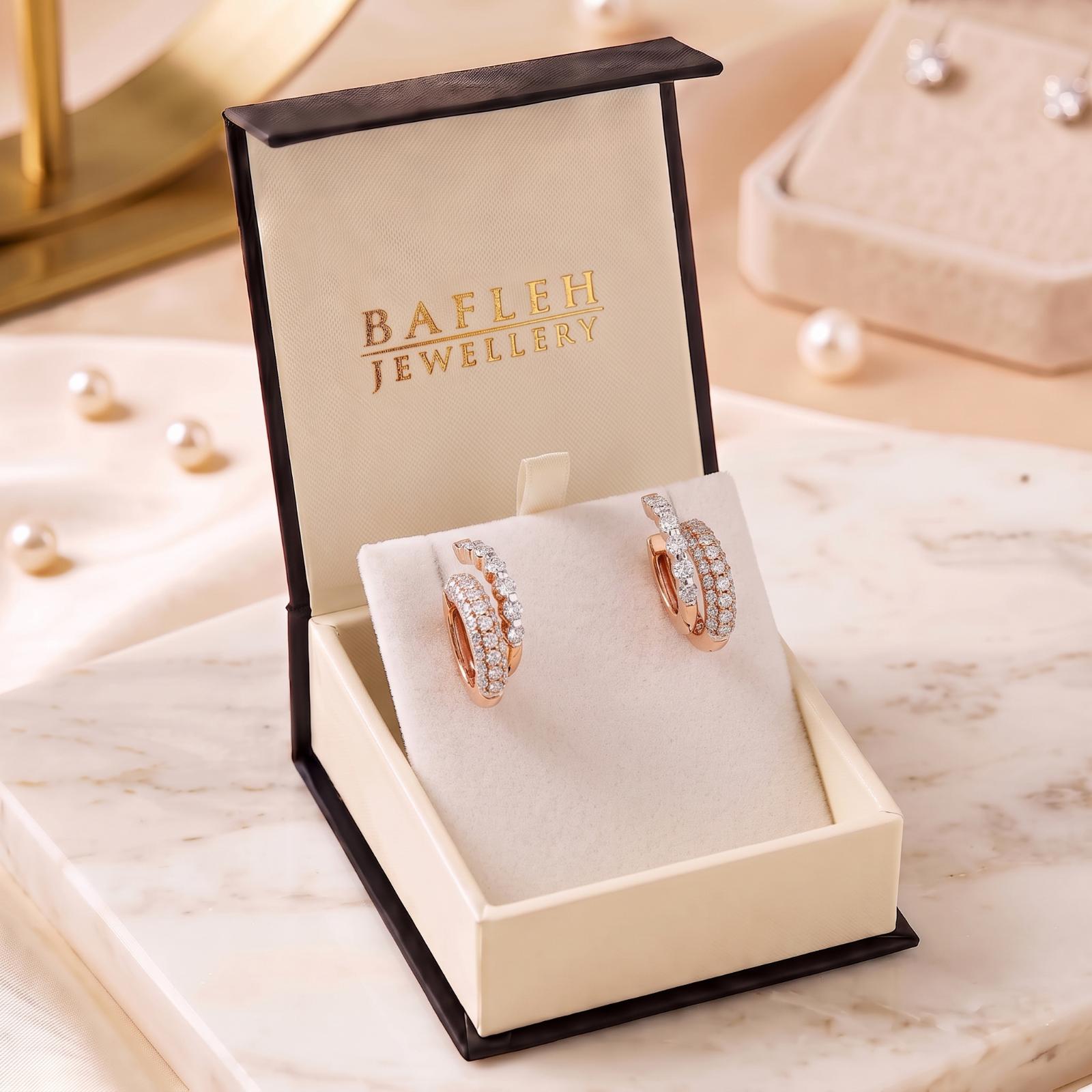 14K Gold & Diamond Earrings from Bafleh Jewellery - Image 5