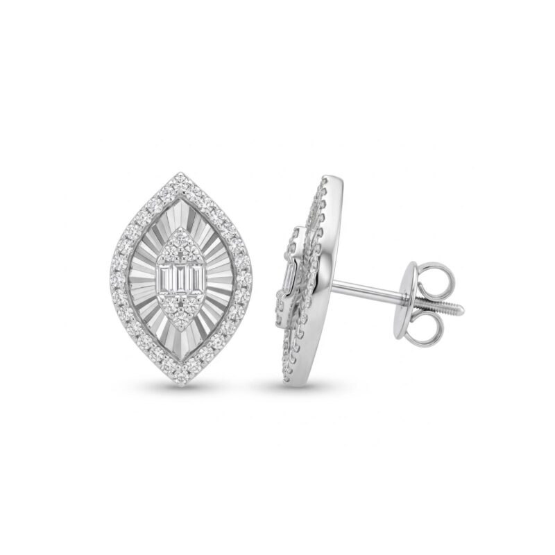 Luxury Diamond Accented 18K Gold Earrings