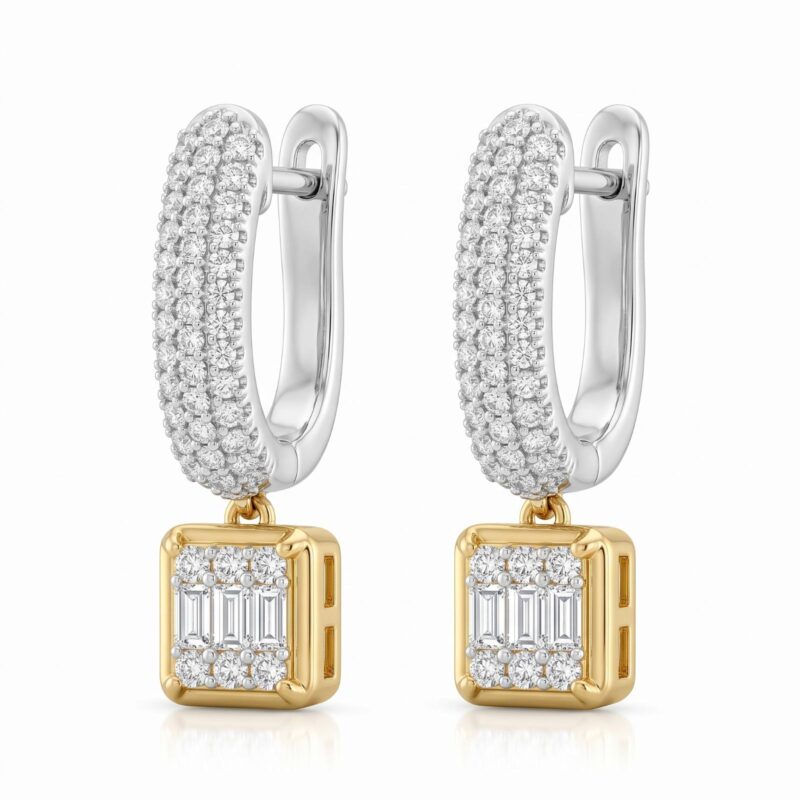 18K Gold Diamond Earrings for Timeless Beauty