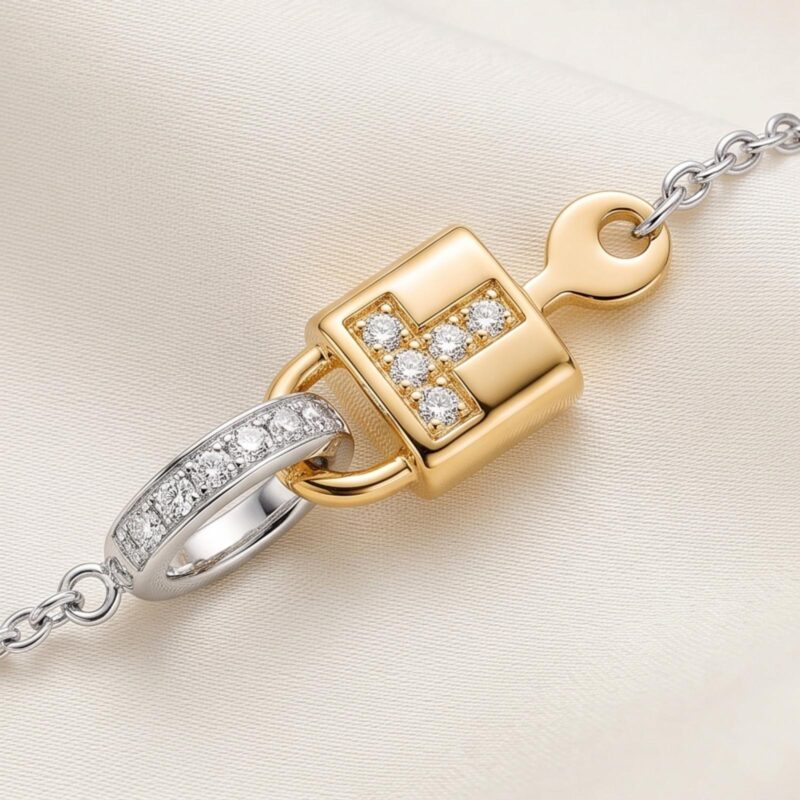 Alternative view of Exquisite 18K Gold and Diamond Bracelet Made for Those Who Appreciate Fine Jewellery Craftsmanship and Elegant Diamond Brilliance by Bafleh Jewellery