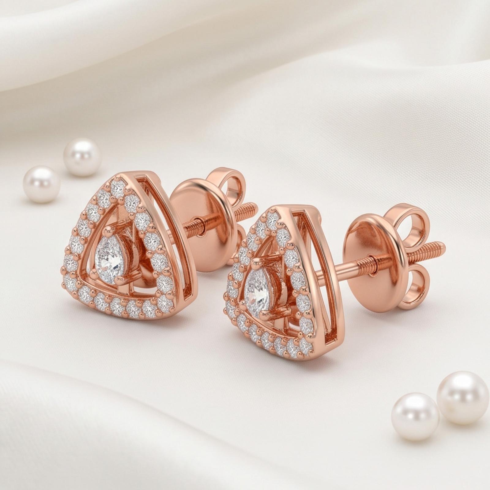 18K Gold Natural Diamond Earrings for Luxury Gifting - Image 6