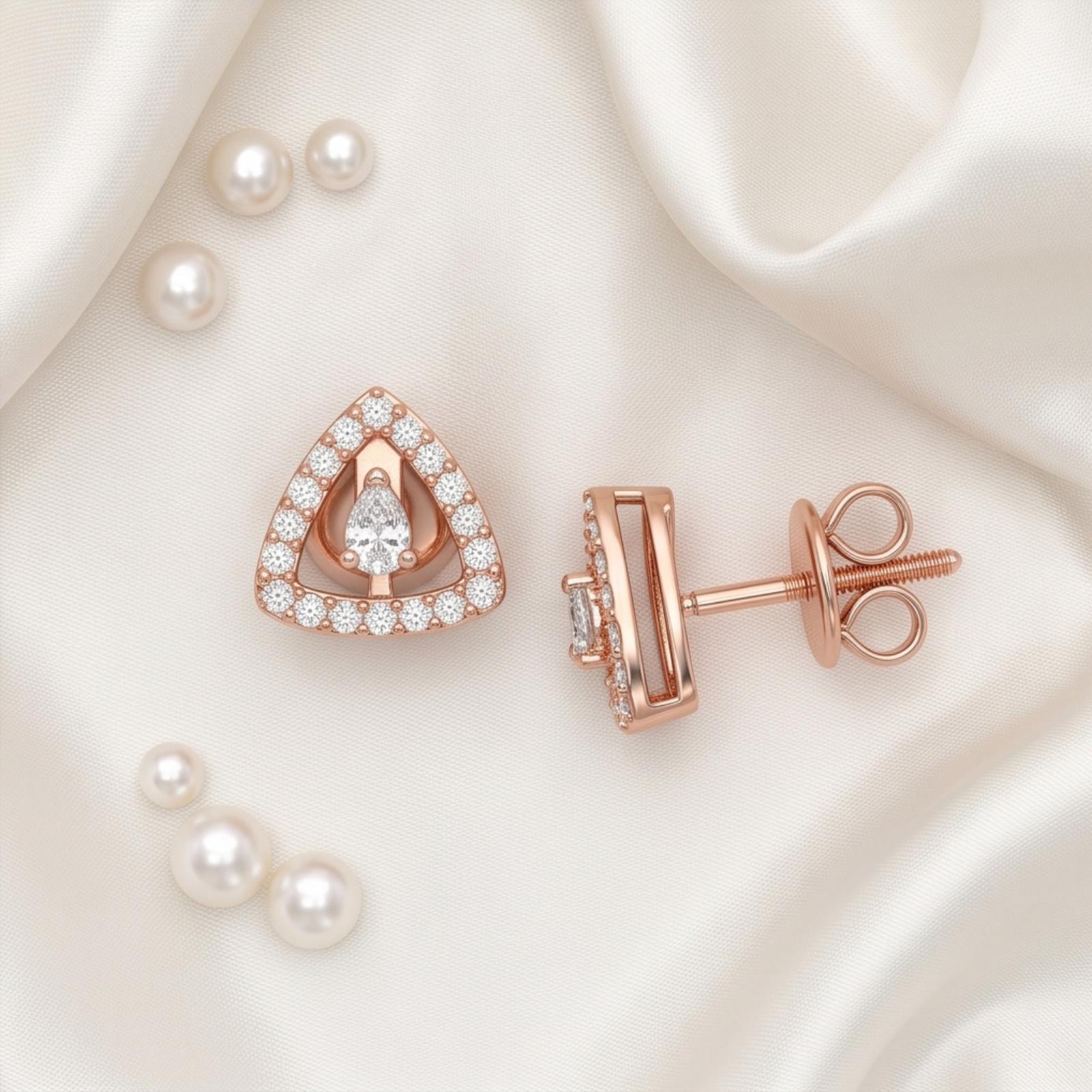 18K Gold Natural Diamond Earrings for Luxury Gifting - Image 5