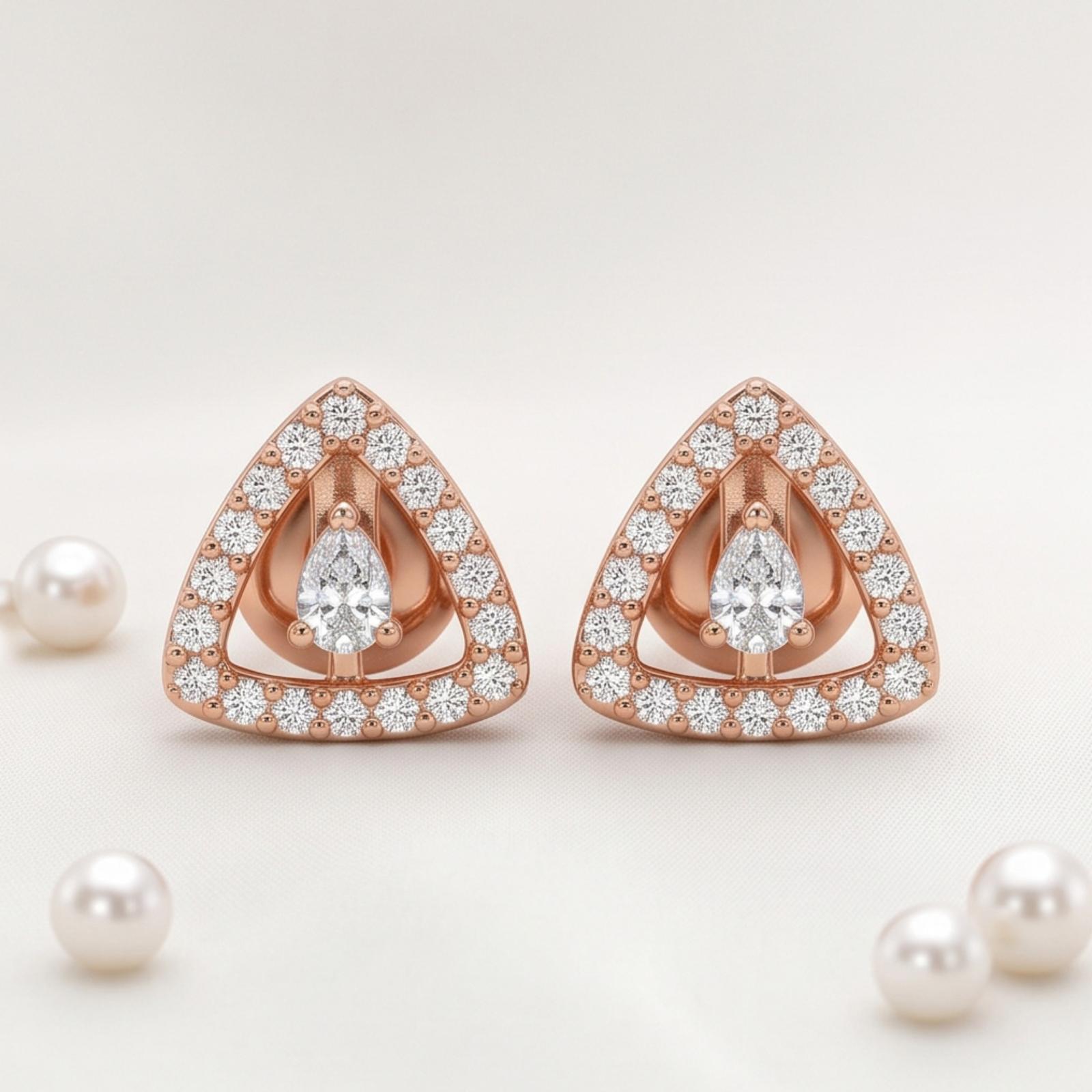 18K Gold Natural Diamond Earrings for Luxury Gifting - Image 4