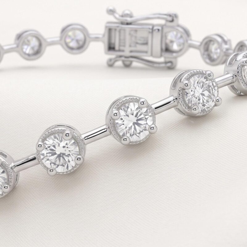 Alternative view of Premium 18K Gold and Lab Grown Diamond Bracelet Designed for Everyday Elegance by Bafleh Jewellery