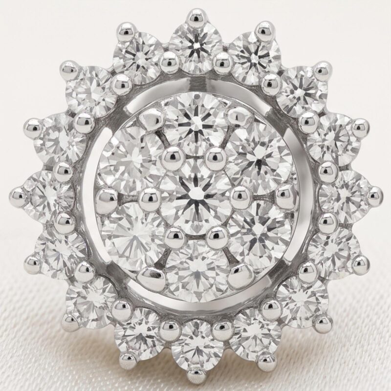 Alternative view of Luxury Gold & Diamond Earrings from Bafleh Jewellery
