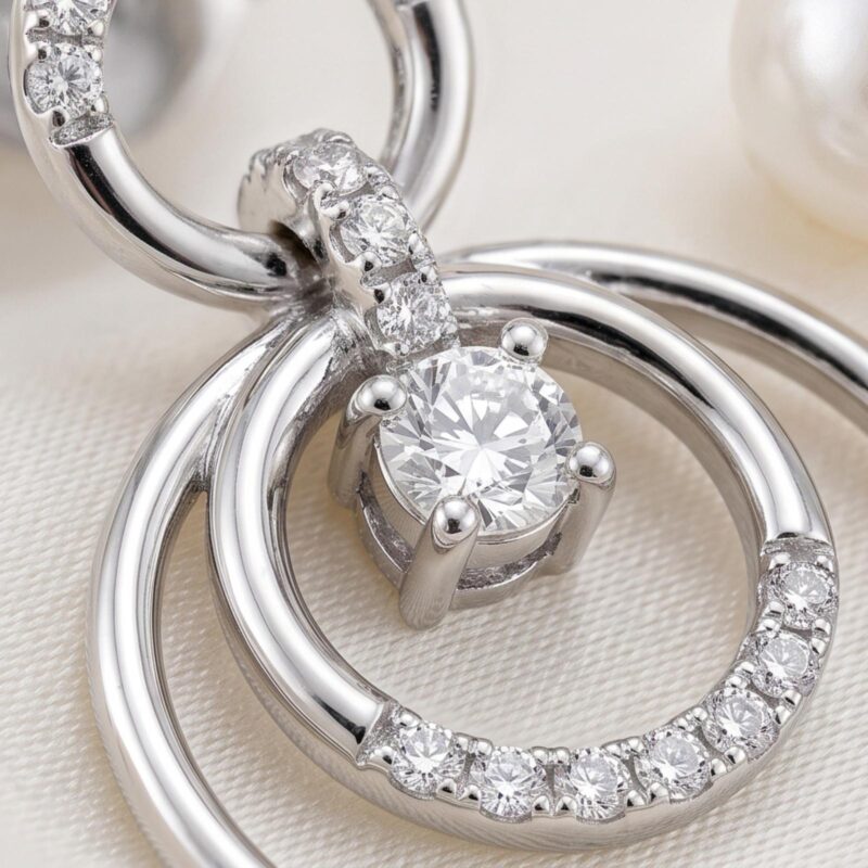 Alternative view of Sophisticated 18K Gold Diamond Earrings