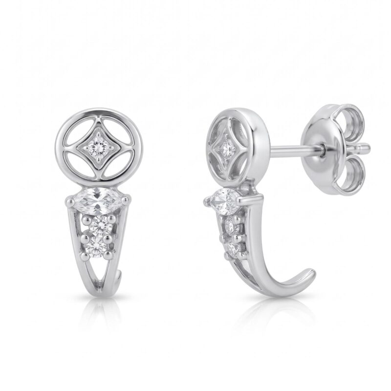 Luxury Natural Diamond Earrings by Bafleh Jewellery