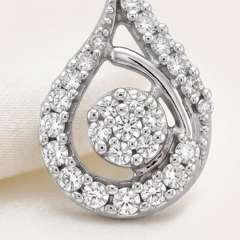 Alternative view of 18K Gold Diamond Stud Earrings