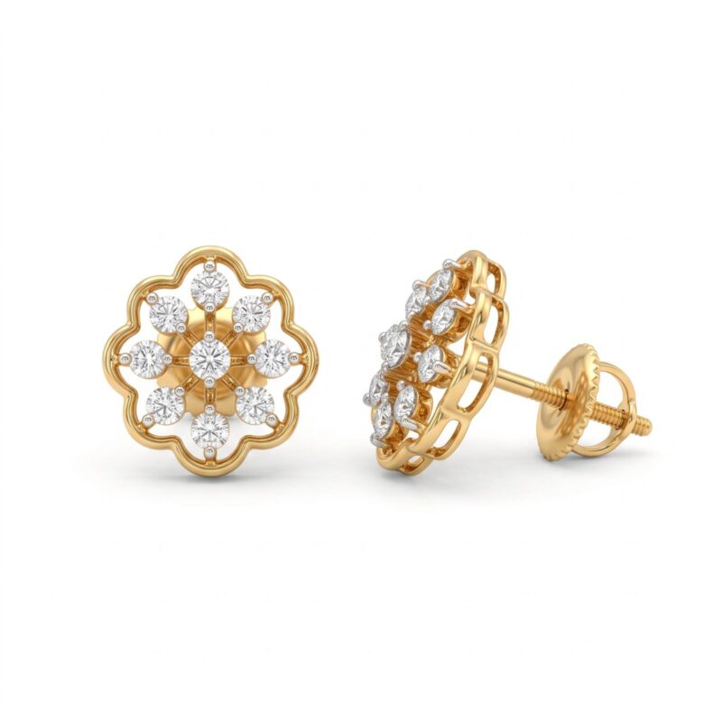 18K Gold Earrings Online UAE