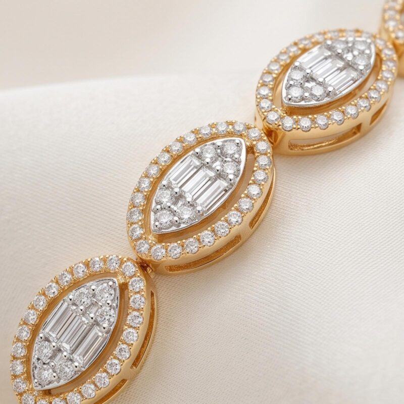 Alternative view of Premium 18K Gold and Diamond Bracelet Featuring Sophisticated Craftsmanship by Bafleh Jewellery