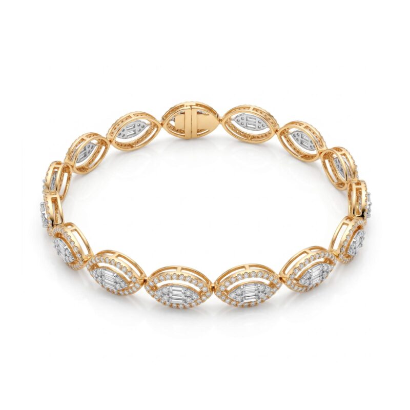 Premium 18K Gold and Diamond Bracelet Featuring Sophisticated Craftsmanship by Bafleh Jewellery