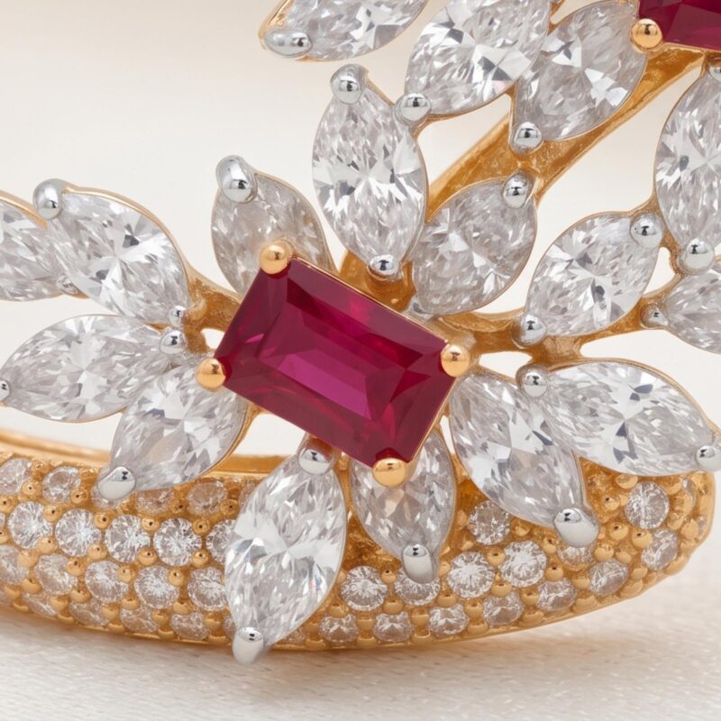 Alternative view of Luxury Diamond Bangle for Women Crafted with Elegant Gold and Beautiful Sparkling Diamonds by Bafleh Jewellery