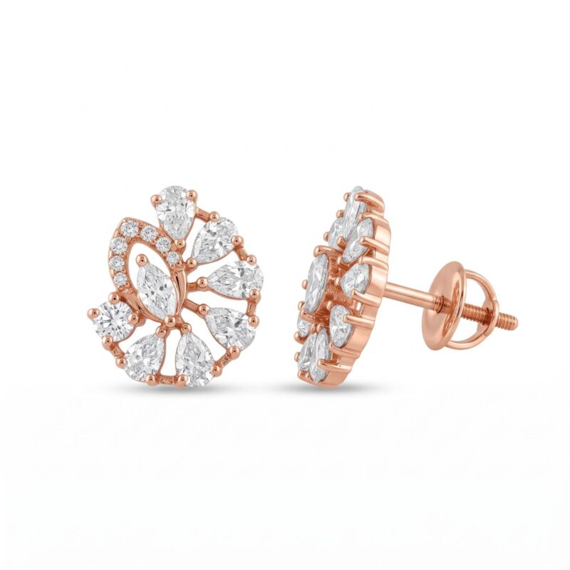 Brilliant 18K Gold Earrings with Natural Diamonds