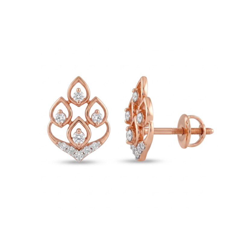 18K Gold Earrings with Natural Diamonds