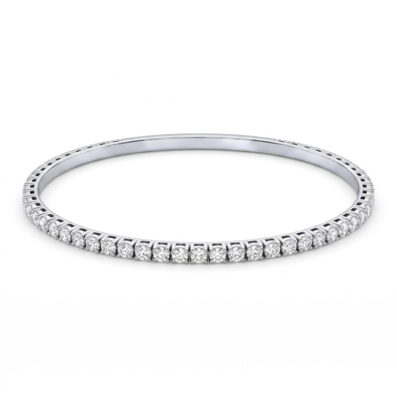 Premium Diamond Bangle for Women Featuring Elegant Gold Design and Brilliant Diamond Accents by Bafleh Jewellery