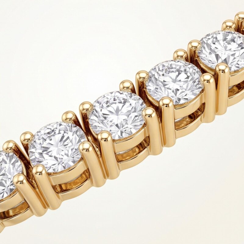 Alternative view of Elegant Gold Bangle Adorned with Brilliant Diamonds for a Graceful and Luxurious Look by Bafleh Jewellery
