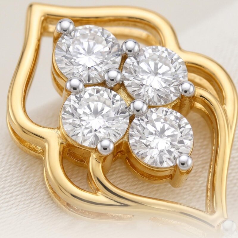 Alternative view of Timeless 18K Gold & Natural Diamond Earrings
