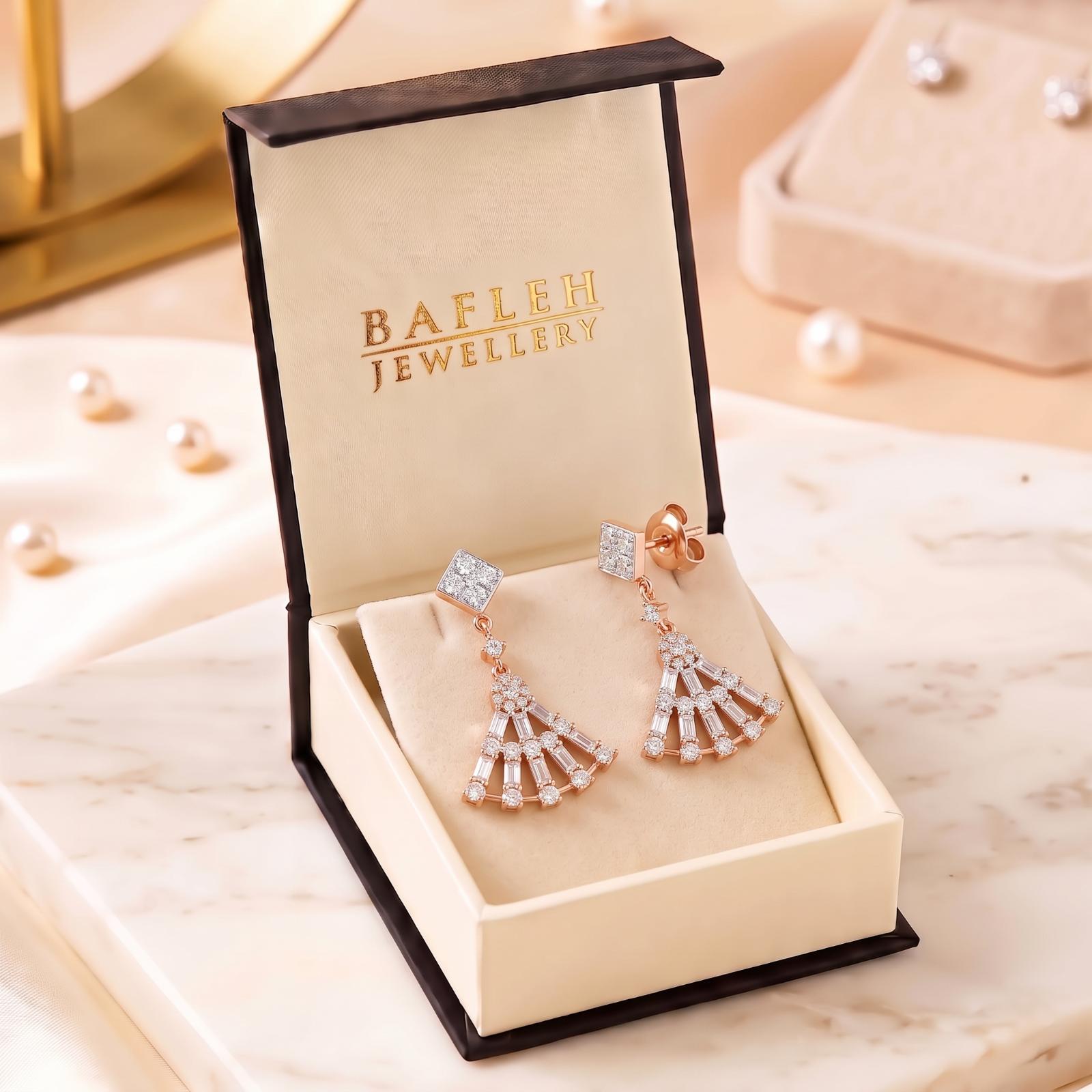 Fine Gold & Diamond Earrings - Image 7