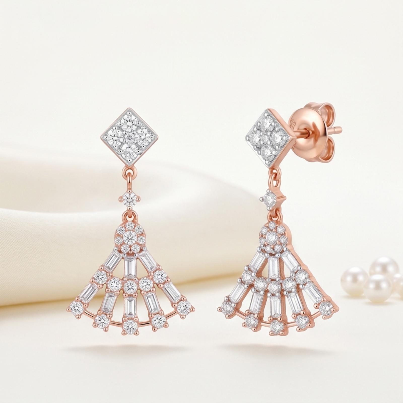Fine Gold & Diamond Earrings - Image 4