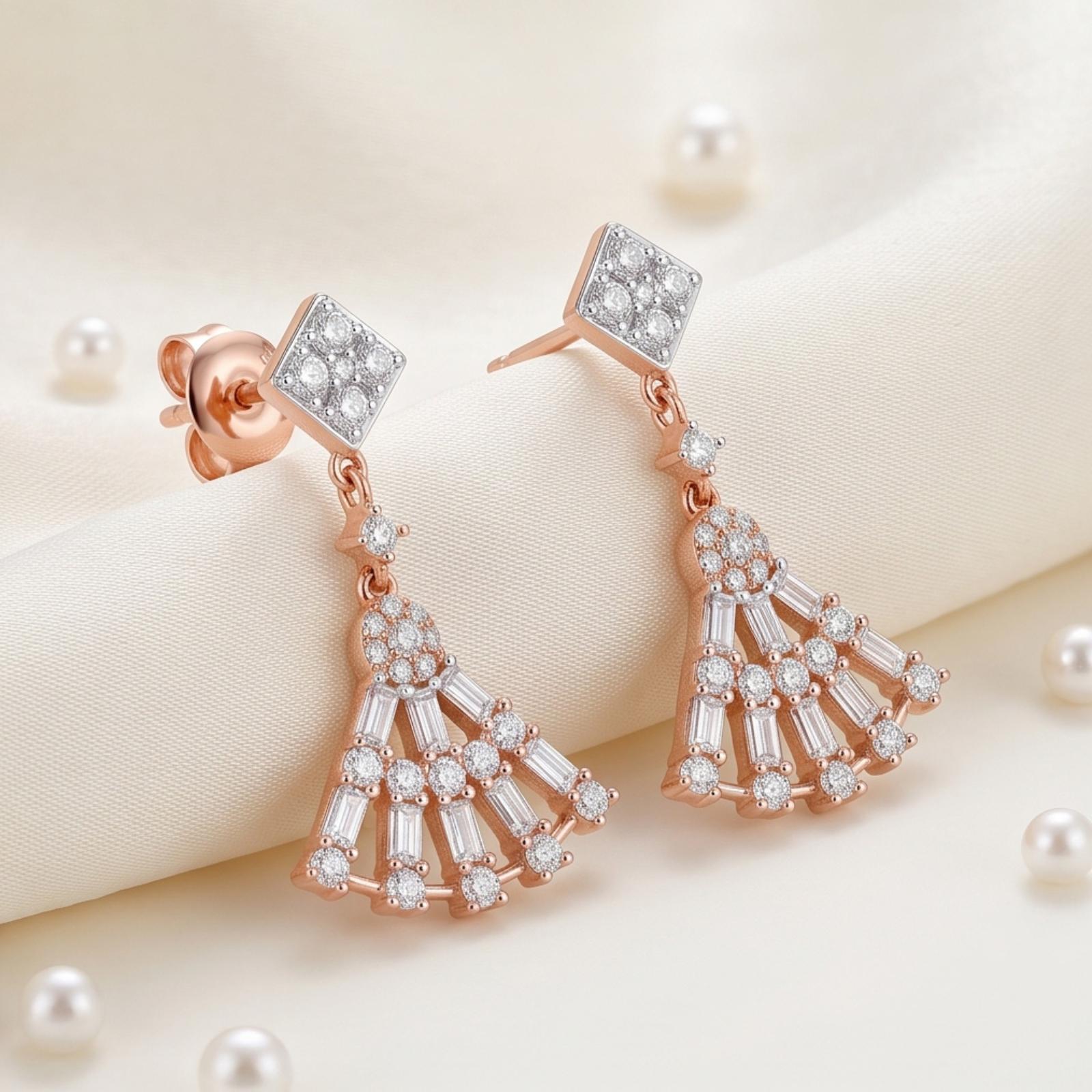 Fine Gold & Diamond Earrings - Image 5