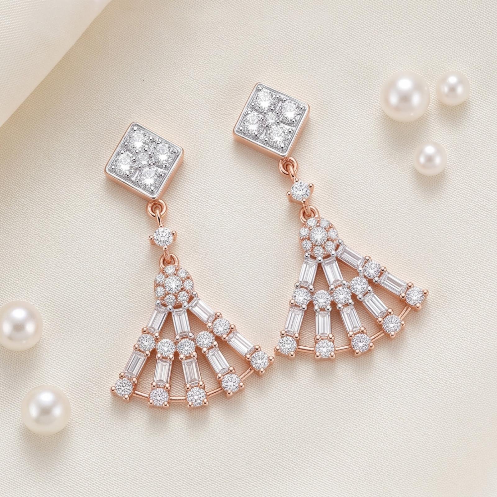 Fine Gold & Diamond Earrings - Image 6