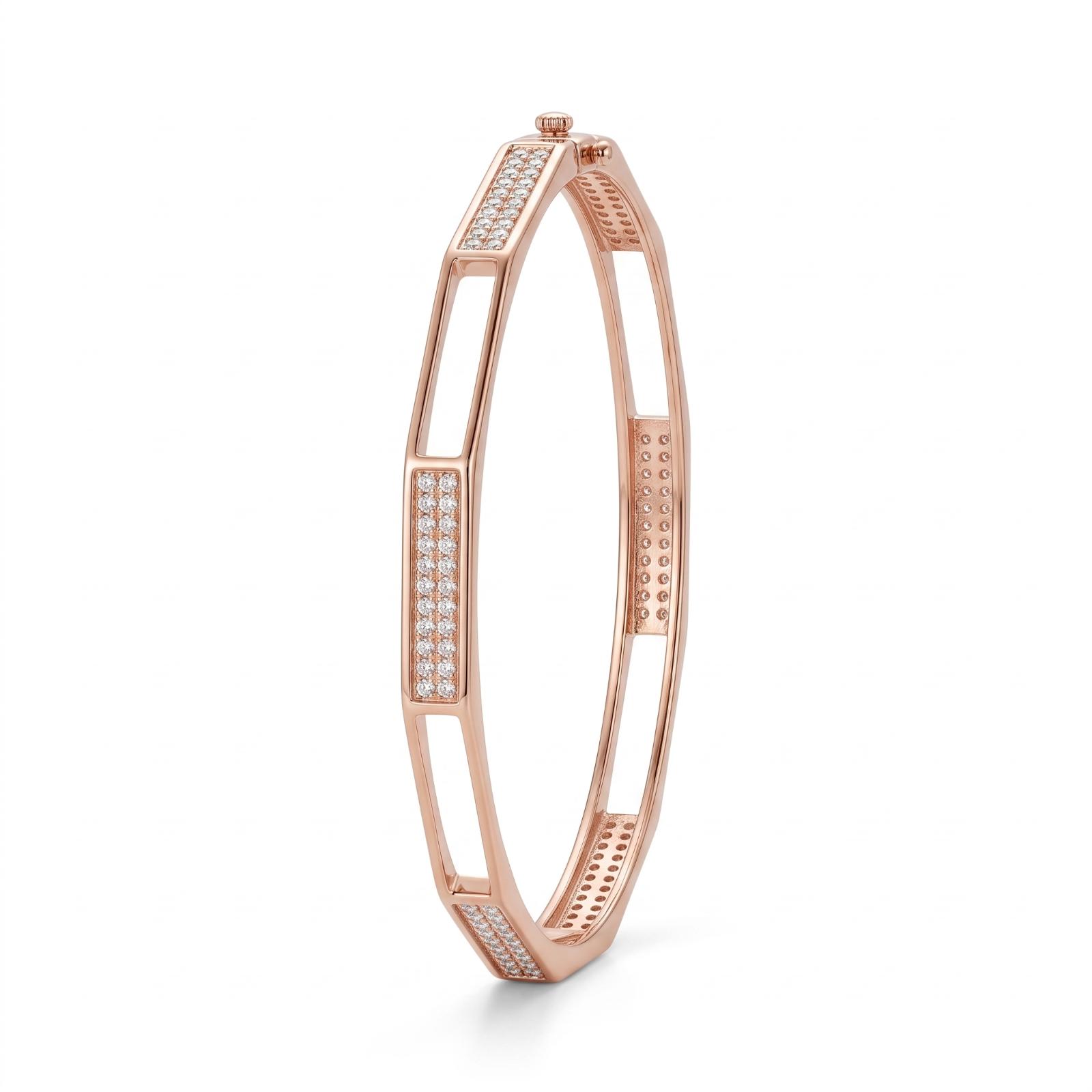 Glamorous Diamond Bangle in Fine Gold Created for Elegant Women by Bafleh Jewellery