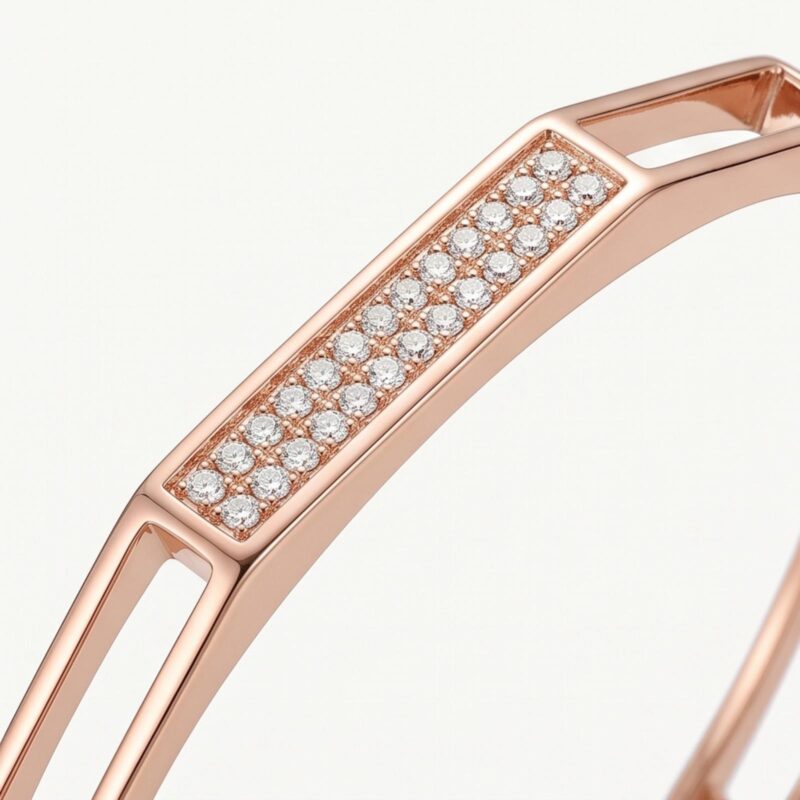 Alternative view of Glamorous Diamond Bangle in Fine Gold Created for Elegant Women by Bafleh Jewellery