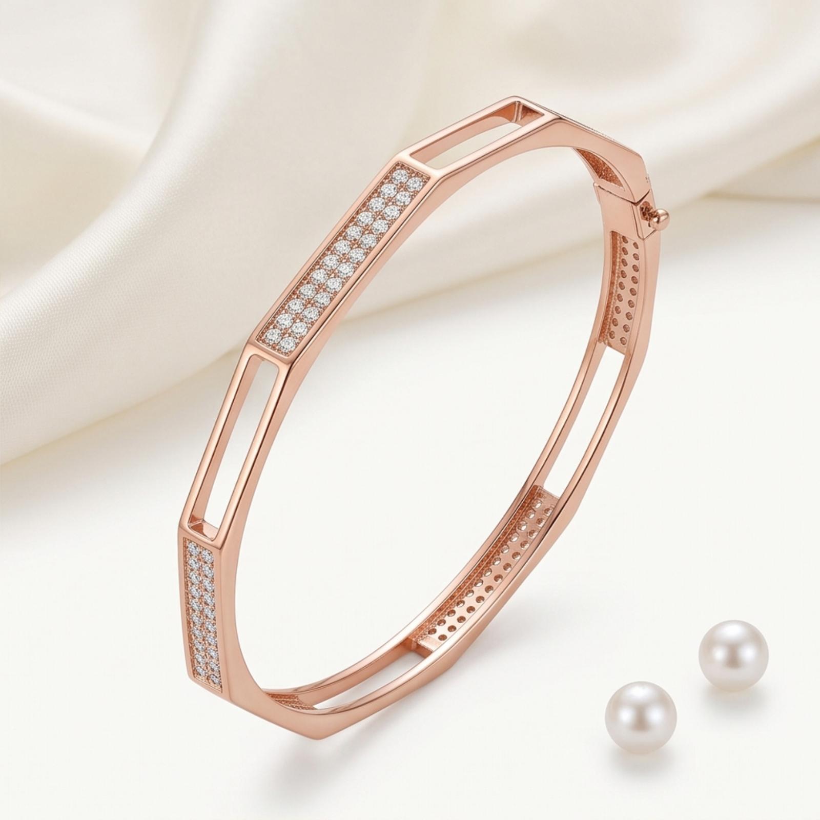 Glamorous Diamond Bangle in Fine Gold Created for Elegant Women by Bafleh Jewellery - Image 5