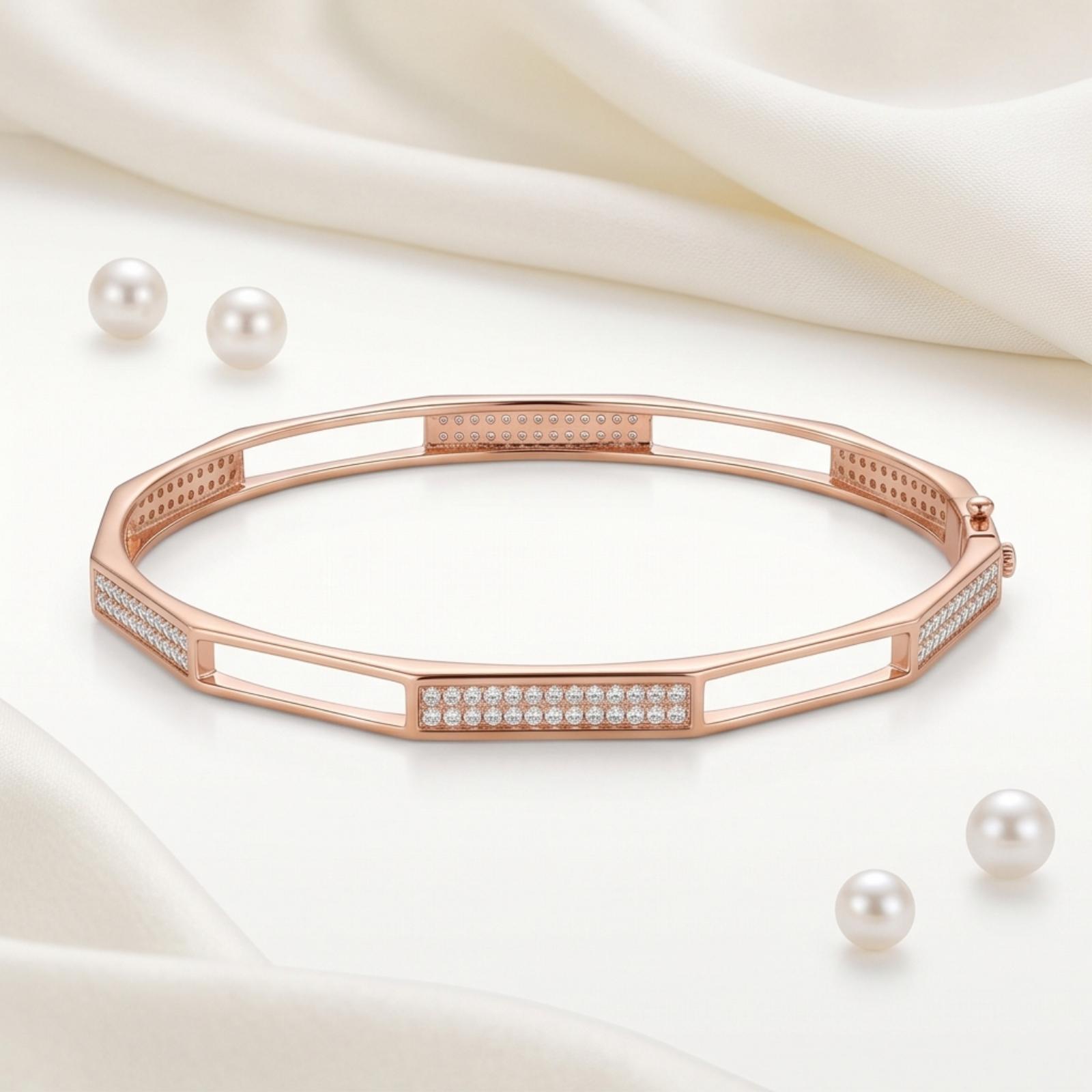 Glamorous Diamond Bangle in Fine Gold Created for Elegant Women by Bafleh Jewellery - Image 6