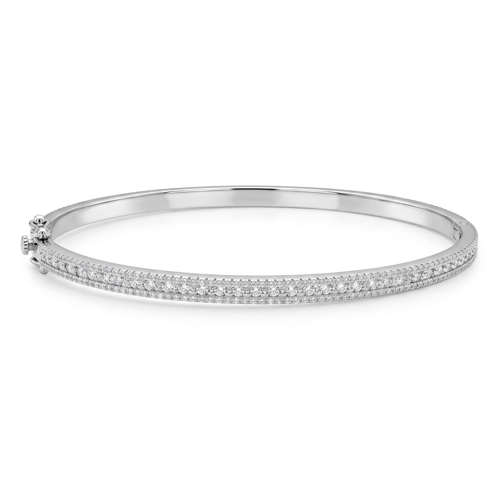Stunning Diamond Bangle Featuring Sparkling Diamonds and Refined Gold Craftsmanship by Bafleh Jewellery - Image 2