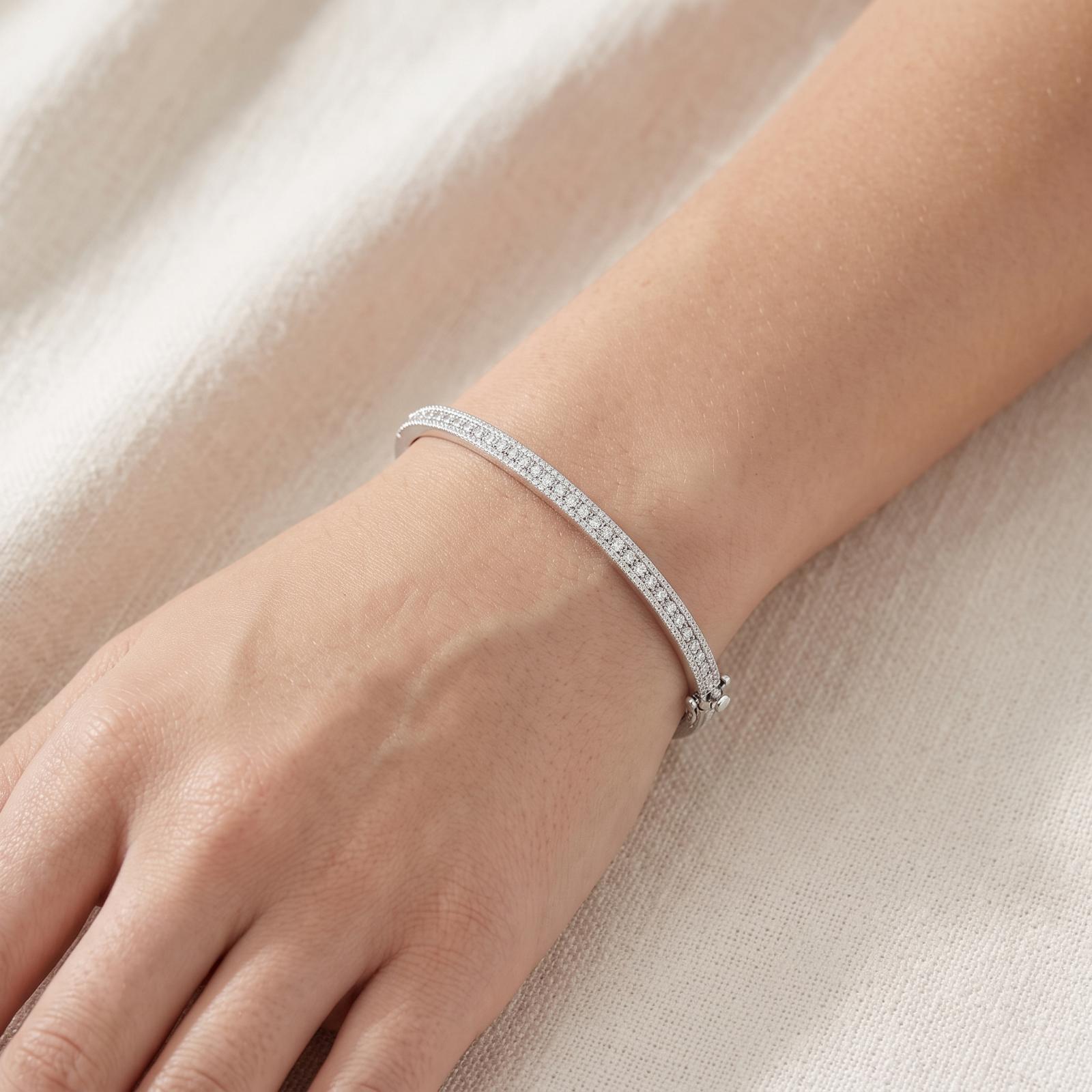Stunning Diamond Bangle Featuring Sparkling Diamonds and Refined Gold Craftsmanship by Bafleh Jewellery - Image 3