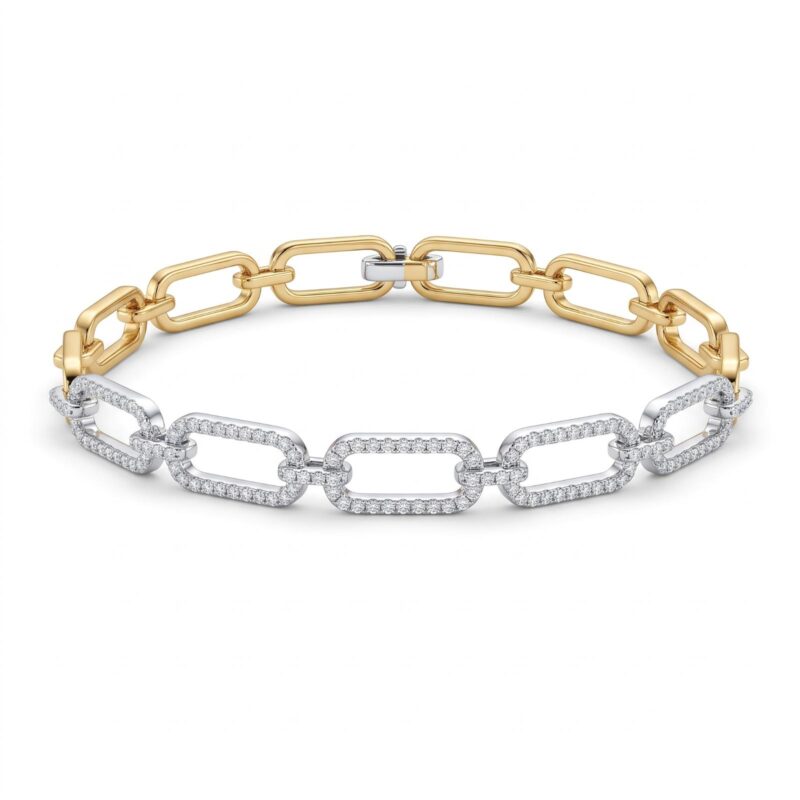 Premium 18K Gold and Diamond Bracelet Showcasing Timeless Beauty and Refined Luxury