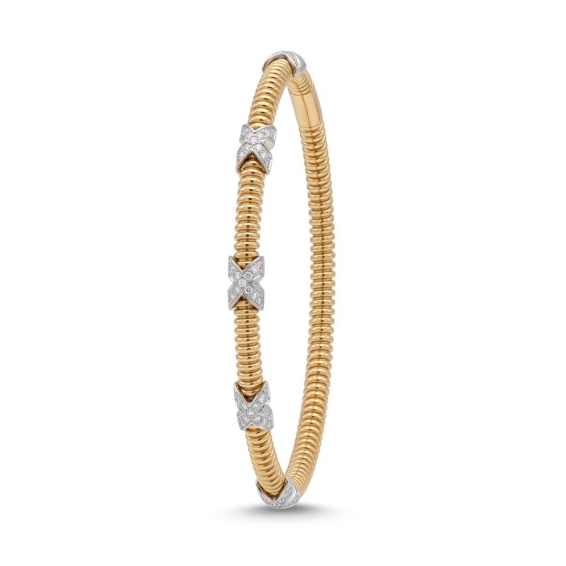 Stunning Fine Gold Diamond Bangle Designed to Bring Radiance and Elegance to Every Look by Bafleh Jewellery