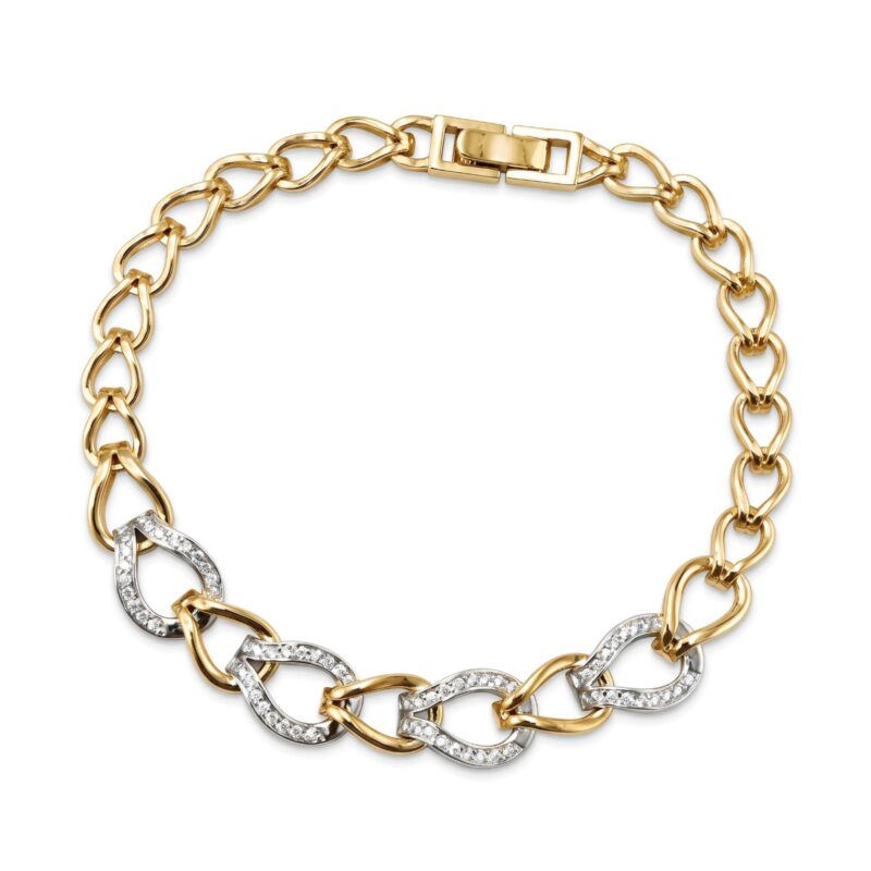 18K Gold and Diamond Bracelet Combining Fine Craftsmanship with Contemporary Elegance